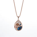 Fancy Crystal Pendant Water Drop Pendant Sweater Clothing Chain Necklace