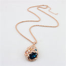 Fancy Crystal Pendant Water Drop Pendant Sweater Clothing Chain Necklace
