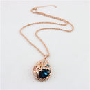 Fancy Crystal Pendant Water Drop Pendant Sweater Clothing Chain Necklace