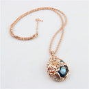 Fancy Crystal Pendant Water Drop Pendant Sweater Clothing Chain Necklace