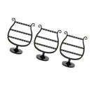 3pcs Black Acrylic Earring Drop Holder Jewelry Organizer Stand Display Rack