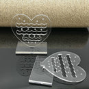3 Pieces Clear Heart Acrylic Hook Stud Earrings Jewelry Display Organizer