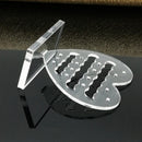 3 Pieces Clear Heart Acrylic Hook Stud Earrings Jewelry Display Organizer