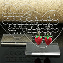 3 Pieces Clear Heart Acrylic Hook Stud Earrings Jewelry Display Organizer
