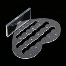 3 Pieces Clear Heart Acrylic Hook Stud Earrings Jewelry Display Organizer