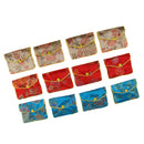 12 Pieces Chinese Embroidery Jewelry Bags Storage Organizer Small Pouches