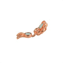 5pcs Rose Flower Magnetic Clasps Hooks Connectors Jewelry Findings Rose Gold