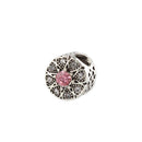5pcs Crystal Rhinestone Antique Silver Big Hole Spacer Charm Beads 11 X 7mm
