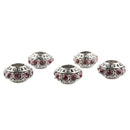 5pcs Vintage Beads With Rhinestone Charms Fit DIY Bracelet Bangle Jewelry