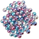 50 Pieces 8mm Colorful Round Plastic Pearl Loose Spacer Beads Jewelry Craft
