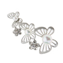 Simulated Pearl Crystal Flower Butterfly Brooch Wedding Bridal Scarf Hat Pin