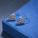 Silver Tone Platinum Plated Crystal Hook Dangle Drop Earrings For Women Girl