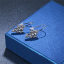 Silver Tone Platinum Plated Crystal Hook Dangle Drop Earrings For Women Girl