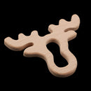 Handmade Natural Wooden Deer Elk Head Shape Baby Teether Teething Toy Shower