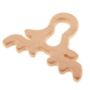 Handmade Natural Wooden Deer Elk Head Shape Baby Teether Teething Toy Shower