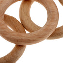 5pcs Handmade Natural Wooden Teething Rings Bracelet Wood Baby Teether Rings