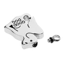 GOOD DOG' Wing Puppy Shape Silver Stainless Steel Pet Cremation Ashes Memorial Pendant for Necklace