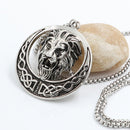 Hip Hop Lion Head Pendant Stainless Steel Statement Necklace