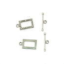 50 Sets Toggle Clasps Connectors OT Clasp Metal DIY Jewelry Findings Jewelry Making Beautiful Rectangle Toggle