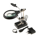 2.5X 7.5X 10X LED Magnifier Desk Lamp for Hobby Crafts Inspection Reading