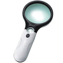 3X 45X Handheld 3 LED Light Magnifier Magnifying Glass Lens Jewelry Loupe