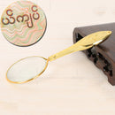 Handheld 5X Jewelry Magnifier Magnifying Glass LensLoupe Reading Tools Gold