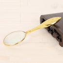Handheld 5X Jewelry Magnifier Magnifying Glass LensLoupe Reading Tools Gold