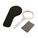 Handheld 12 LED Lighted 5X 10X Magnifier Magnifying Glass for Reading Stamp Collection