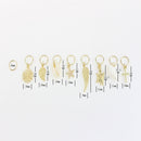 50pcs Hair Ring Braid Rings Hair Loops Clips 8Styles Accessories - Alloy Feather Shell Snowflake Star Leaf Loops Tortoise Cross