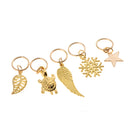 50pcs Hair Ring Braid Rings Hair Loops Clips 8Styles Accessories - Alloy Feather Shell Snowflake Star Leaf Loops Tortoise Cross