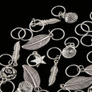 35pcs Hip hop Metal Assorted Style Flower Shell Leaf Hair Braid Rings Pendants Pin Loops Headband Hair Accessories
