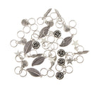 35pcs Hip hop Metal Assorted Style Flower Shell Leaf Hair Braid Rings Pendants Pin Loops Headband Hair Accessories
