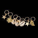 84pcs Hip hop Metal Assorted Style Dreadlock Shell Leaf Hair Braid Rings Pendants Pin Loops Headband Hair Accessories