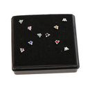 10Pcs Per Box Nose Stud Ring Glitter Rhinestone Butterfly Shaped Stainless Steel EAR Piercing Indian Style for Women