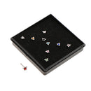 10Pcs Per Box Nose Stud Ring Glitter Rhinestone Butterfly Shaped Stainless Steel EAR Piercing Indian Style for Women