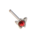10Pcs Per Box Nose Stud Ring Glitter Rhinestone Butterfly Shaped Stainless Steel EAR Piercing Indian Style for Women