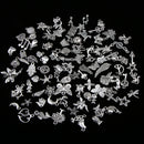 100 Pieces Antique Silver Mixed Style Pendant Jewelry Findings DIY Craft