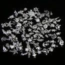 100 Pieces Antique Silver Mixed Sea Animals Charms Pendants DIY Making Craft