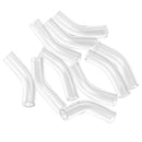 10 Pieces Mini Clear Glass Curved Tube Vial Pendant Bottle DIY Charm Pendant