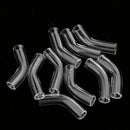10 Pieces Mini Clear Glass Curved Tube Vial Pendant Bottle DIY Charm Pendant