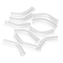10 Pieces Mini Clear Glass Curved Tube Vial Pendant Bottle DIY Charm Pendant