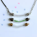 10 Pieces Mini Clear Glass Curved Tube Vial Pendant Bottle DIY Charm Pendant