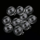 10 Piece 18mm Clear Mini Bulb Glass Bottle Wish Charm Pendant Jewelry Making