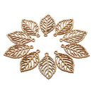10 Pieces Solid Wood Unfinished Wooden Leaf Shape Board Craft Tags with Holes