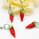 2 Pairs Lampwork Glass Chili Pepper Dangle Earring Statement Earring Jewelry