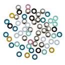 100Pcs Mixed Colored Copper Hollow Rivet for DIY Leather Shoes Bag Bracelet Stud