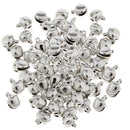 100Pcs 8mm Silver Plated Jingle Bells Hanging DIY Jewelry Making Handcrafts