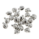 100Pcs 8mm Silver Plated Jingle Bells Hanging DIY Jewelry Making Handcrafts
