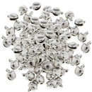 100Pcs 8mm Silver Plated Jingle Bells Hanging DIY Jewelry Making Handcrafts