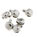 100Pcs 8mm Silver Plated Jingle Bells Hanging DIY Jewelry Making Handcrafts
